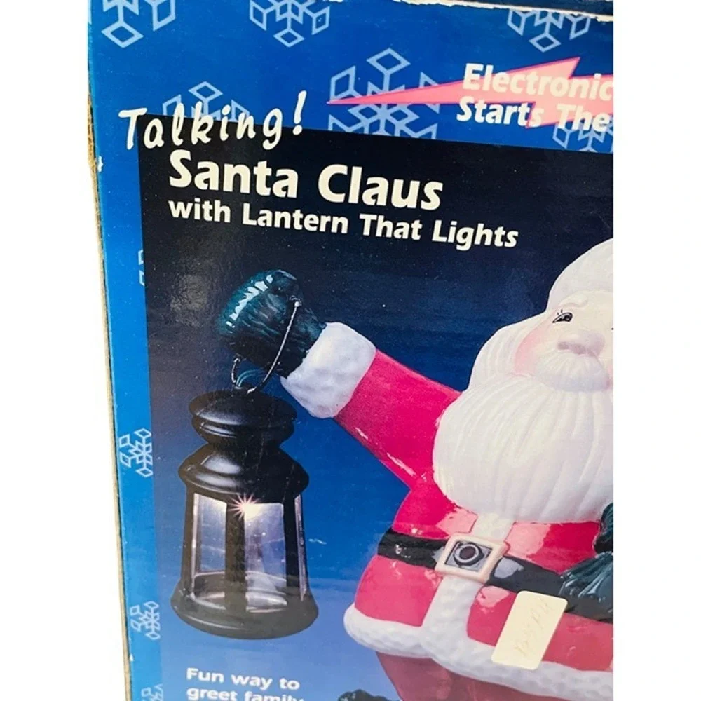 Talking Santa Claus with Light Up Lantern Electronic Sensor Model DL 10081